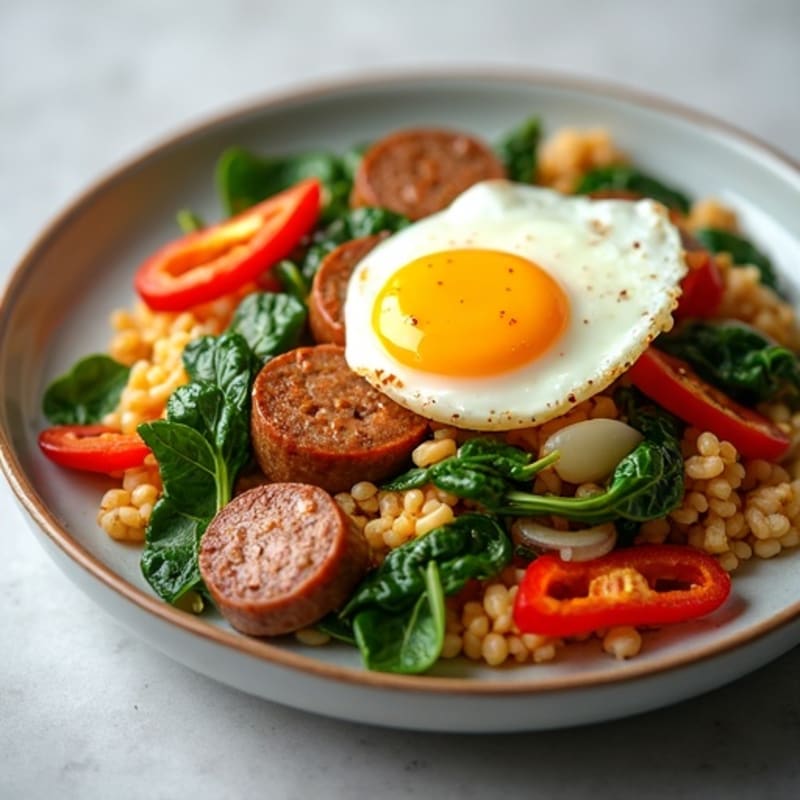 Lean Turkey Sausage and Egg Hash