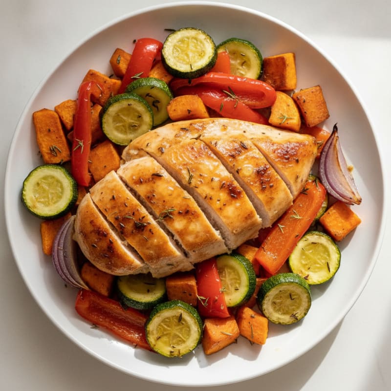 Lemon-Herb Chicken with Roasted Vegetables