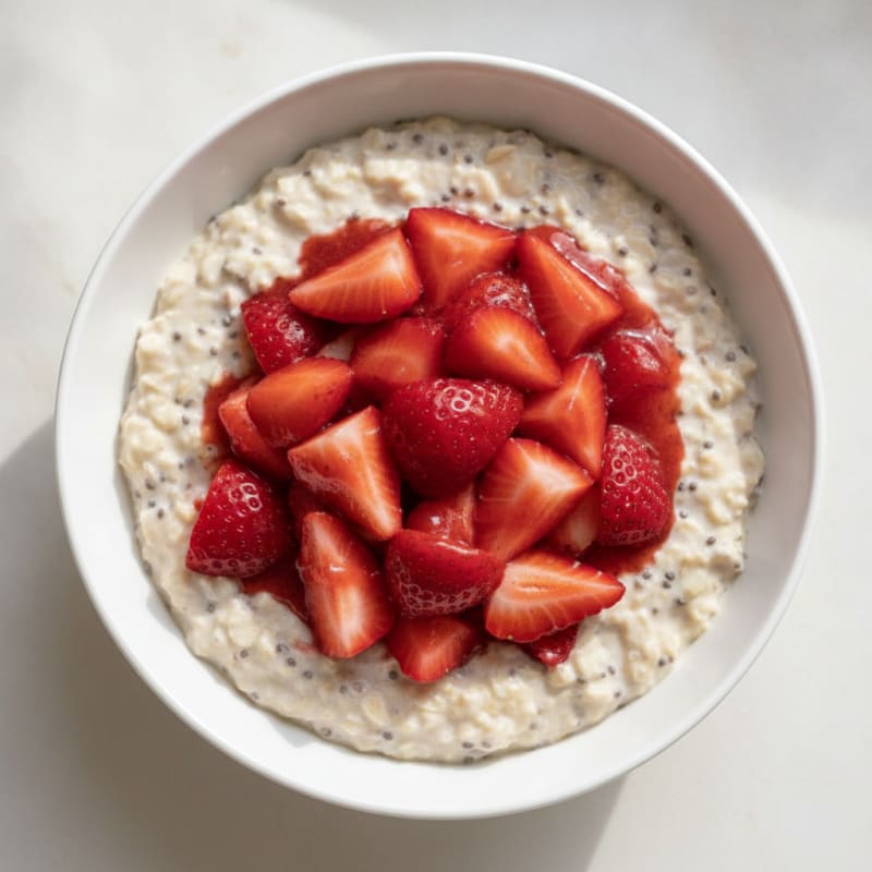 Strawberry Shortcake Overnight Oats