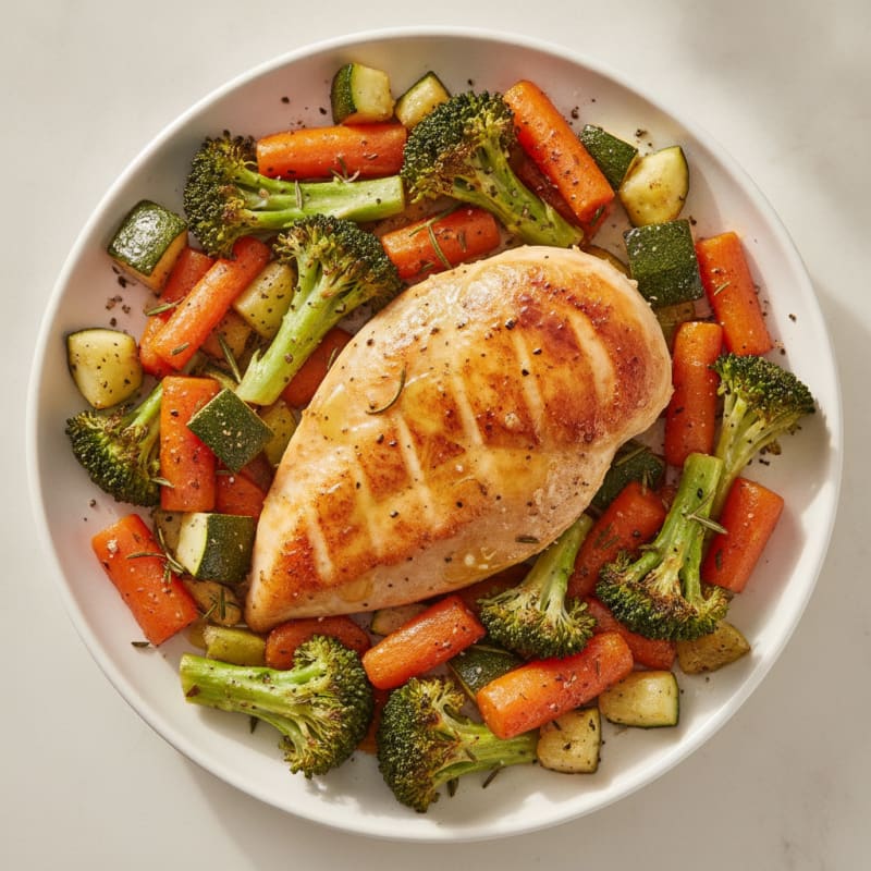 Herb-Roasted Chicken with Roasted Vegetables