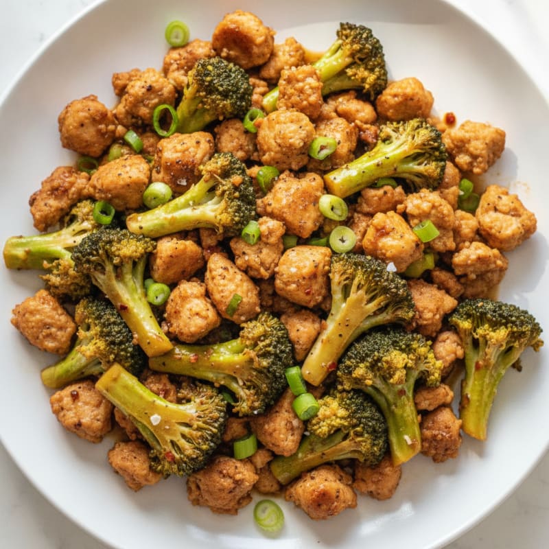 Ground Chicken and Broccoli Stir-Fry