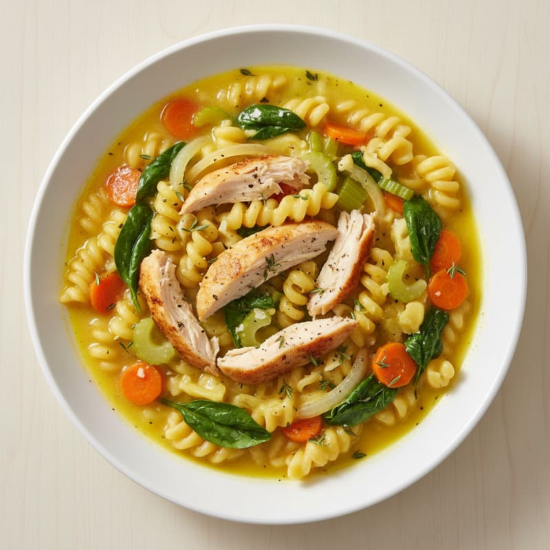 Creamy Lemon Chicken Noodle Soup