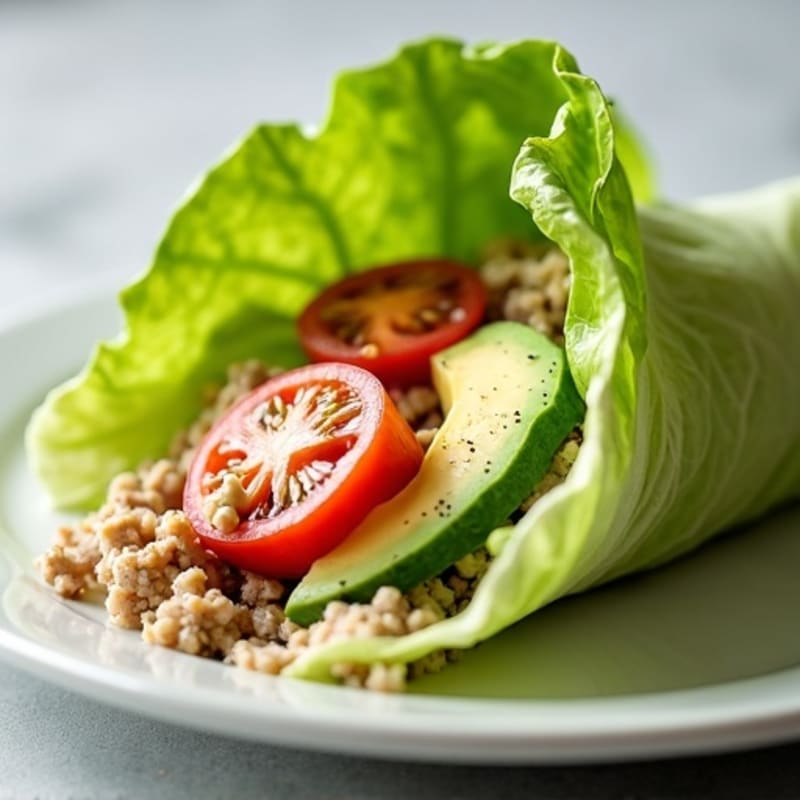 Creamy Avocado Turkey Lettuce Wrap