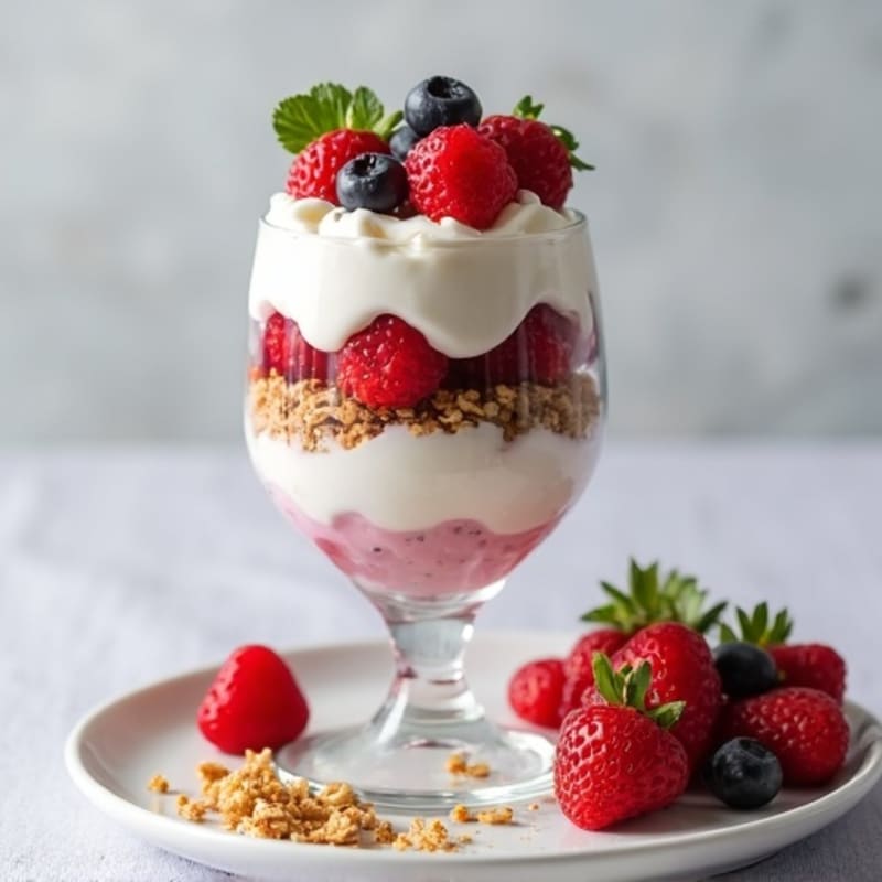Creamy Greek Yogurt Protein Parfait with Mixed Berries