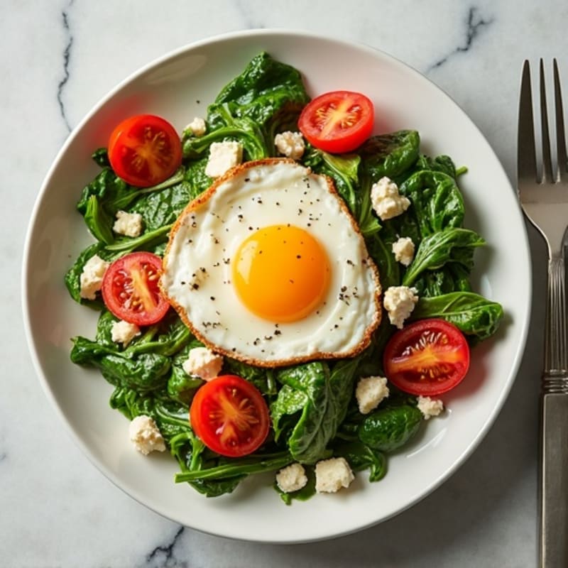 Protein-Packed Spinach and Feta Egg White Scramble