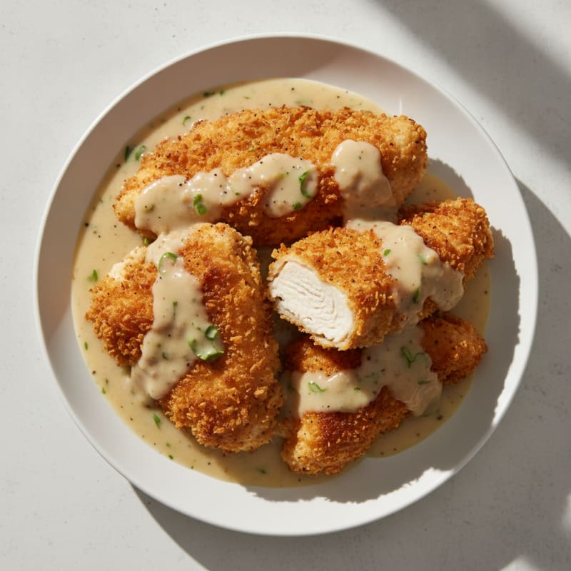 Buttermilk Fried Chicken with Creamy Gravy
