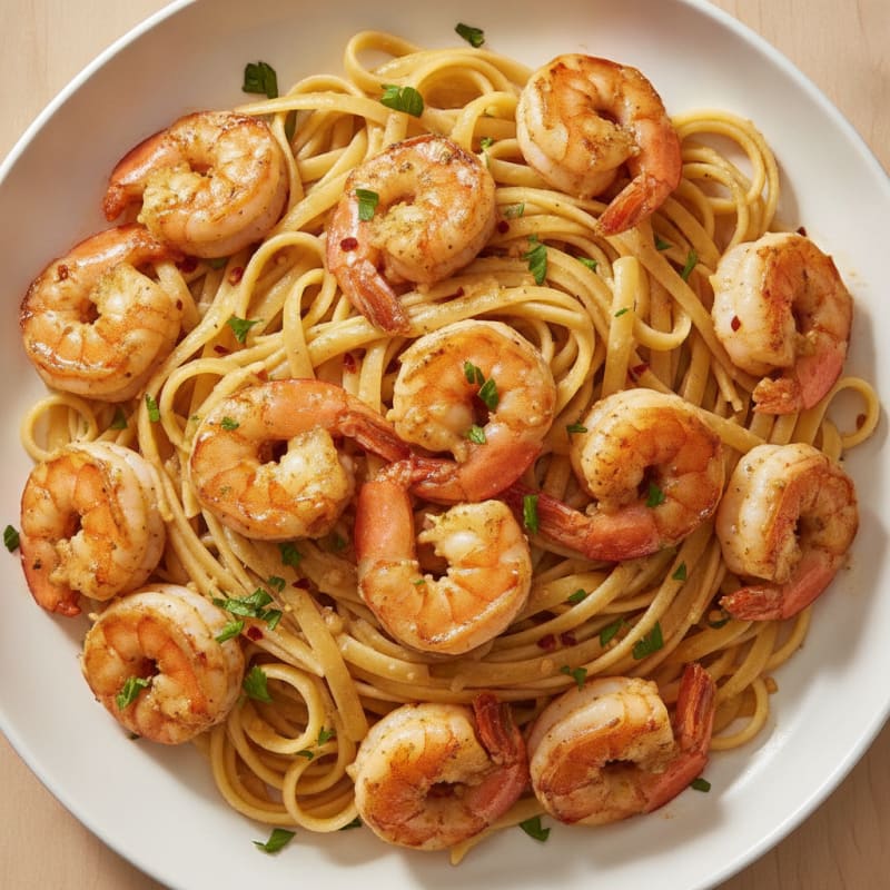 Garlic Butter Shrimp Scampi with Linguine