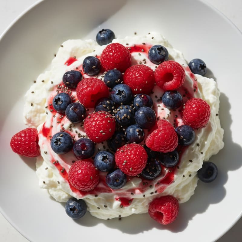 Creamy Greek Yogurt Protein Pudding with Berries