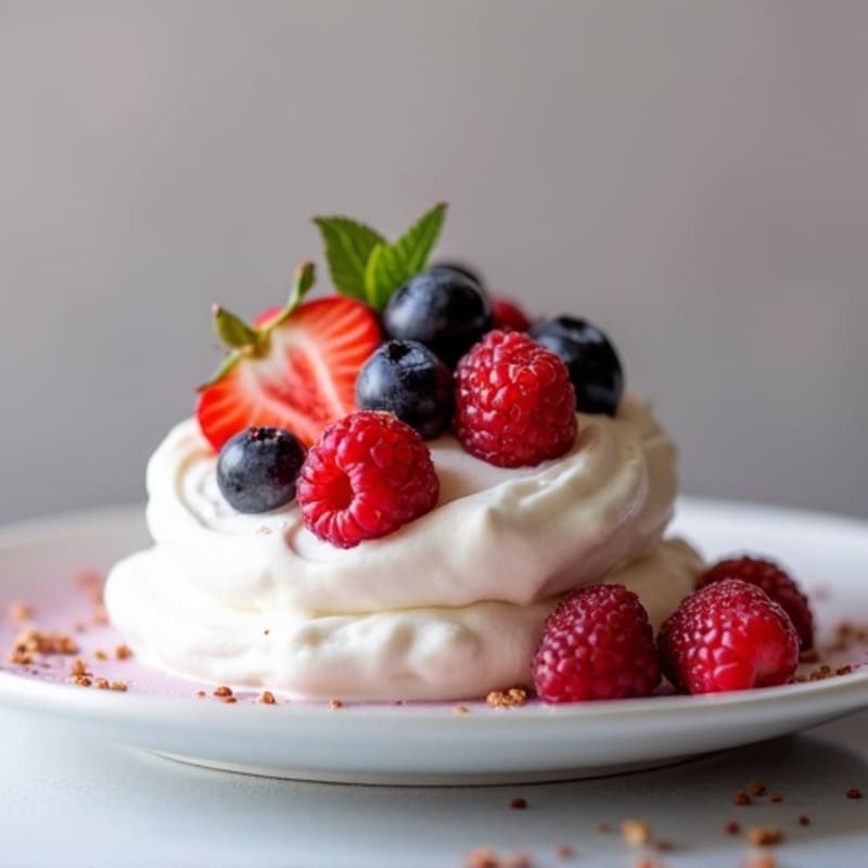 Silky Greek Yogurt Protein Mousse with Berries