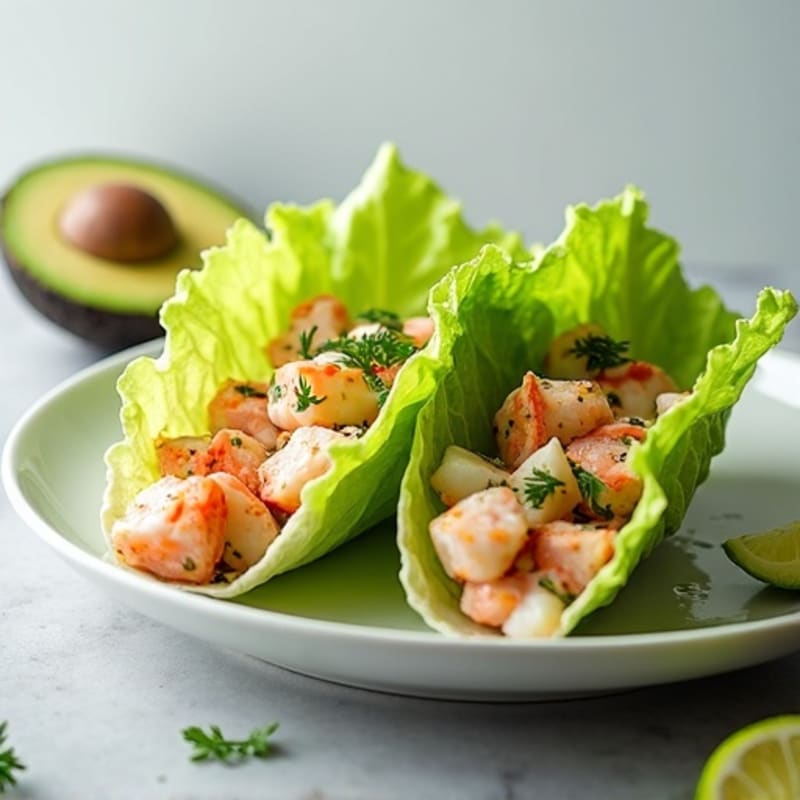 Lemon Herb Lobster Lettuce Wraps