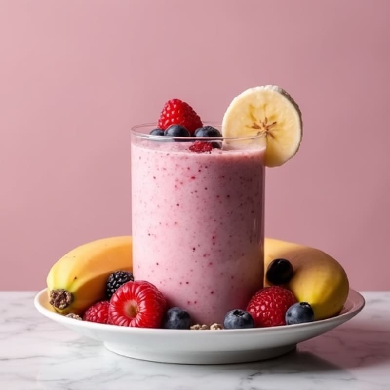 Creamy Berry Banana Protein Smoothie