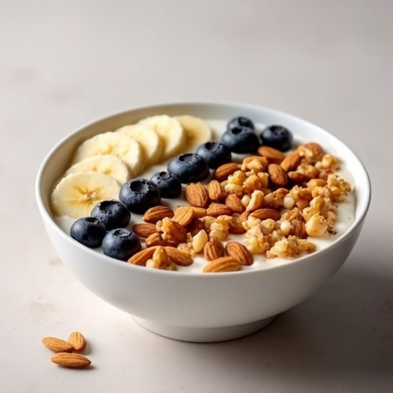 Crunchy Greek Yogurt Power Bowl with Honey-Almond Clusters
