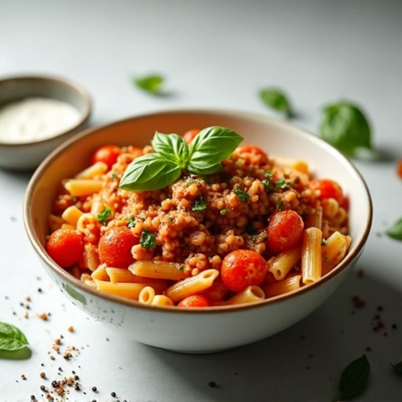 Lean Ground Turkey Pasta with Robust Tomato Sauce