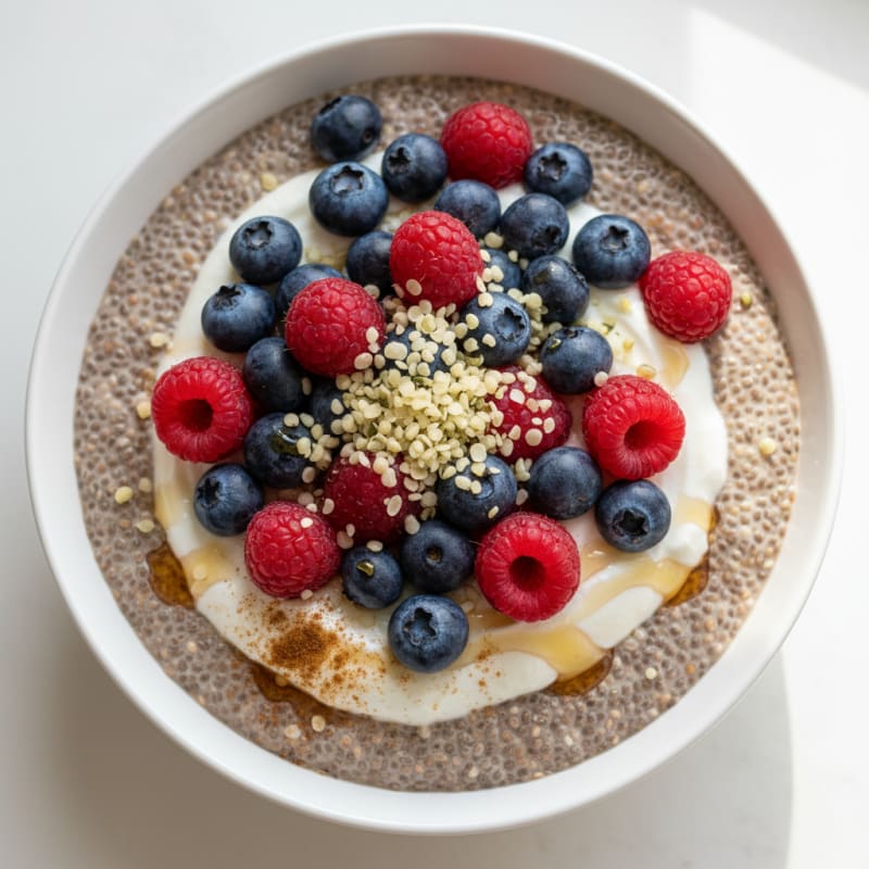 Berry Chia Seed Pudding Parfait