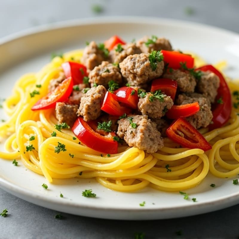 Herb Ground Turkey with Roasted Spaghetti Squash