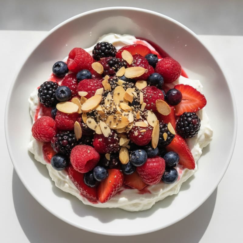 Creamy Greek Yogurt Protein Parfait with Mixed Berries