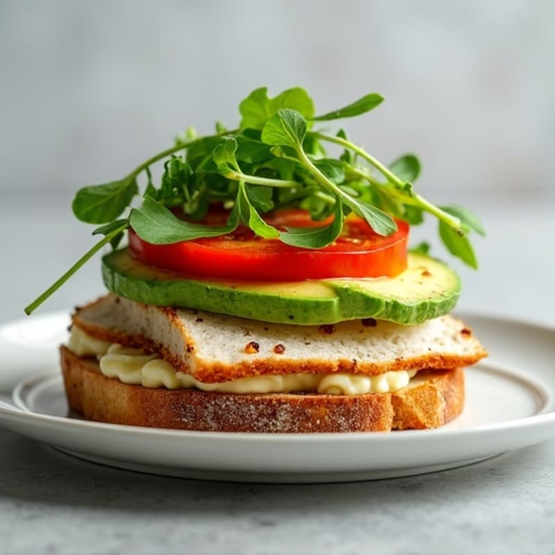 Herb-Roasted Turkey and Avocado Stack on Toasted Sourdough