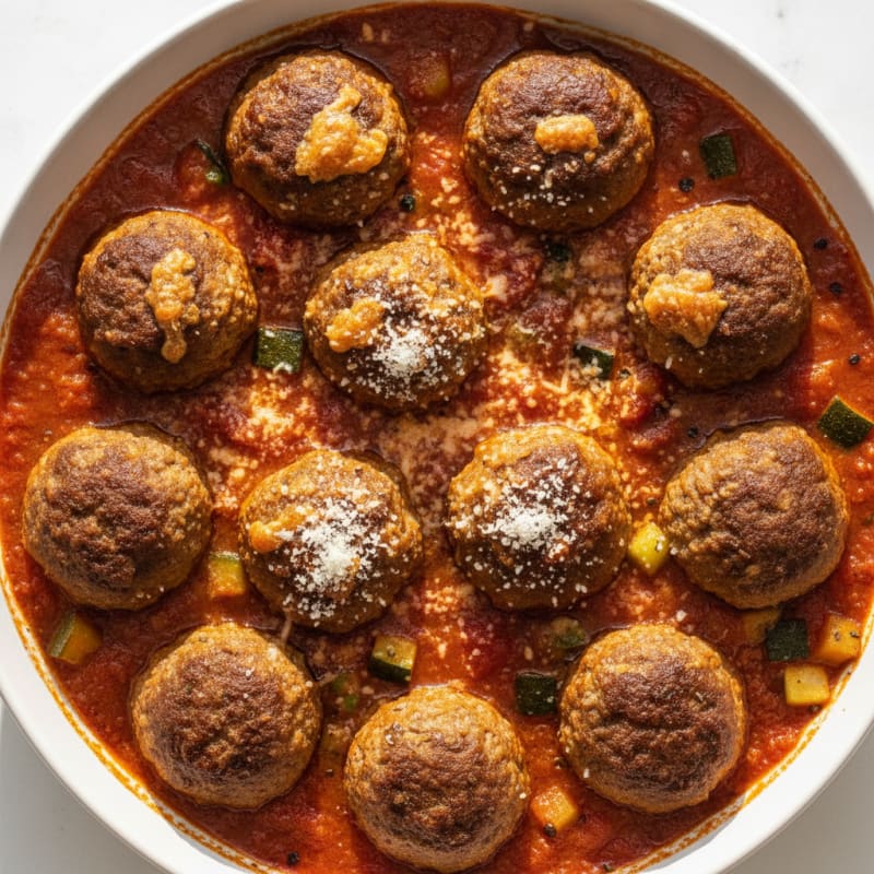 Classic Beef Meatball Bake