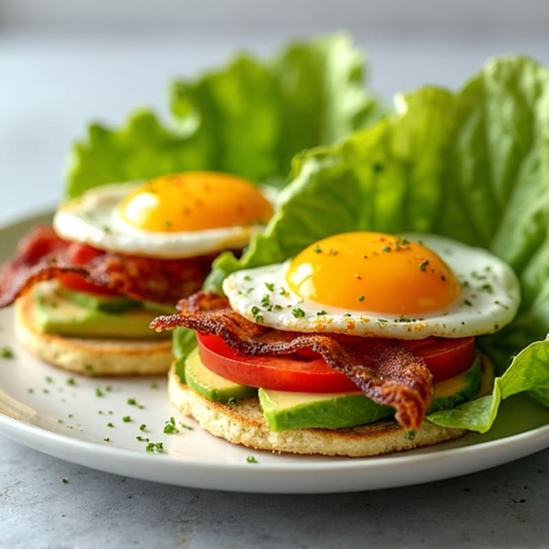 Crispy Bacon, Fresh Avocado, and Tomato Lettuce Wraps