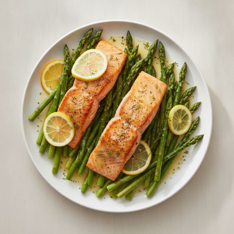 Sheet Pan Lemon Herb Salmon and Asparagus