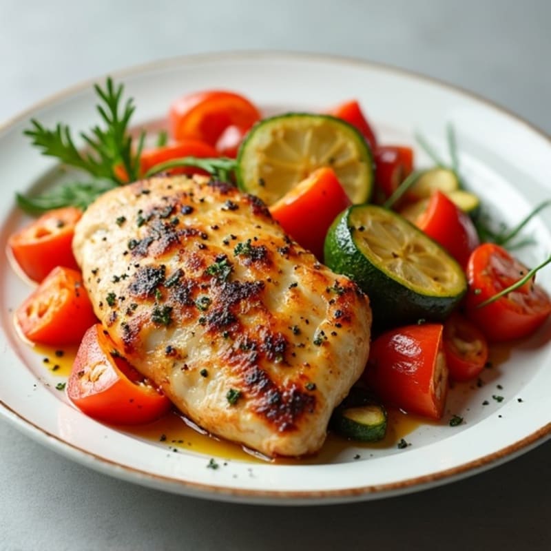 Herb-Roasted Chicken with Mediterranean Vegetables