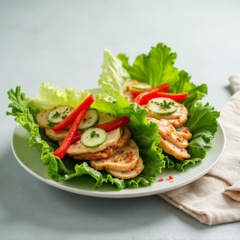 Crunchy Turkey and Hummus Lettuce Wraps