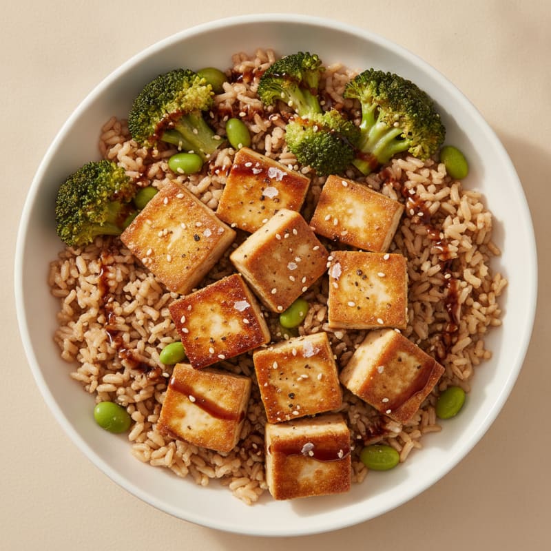 Teriyaki Tofu Rice Bowl