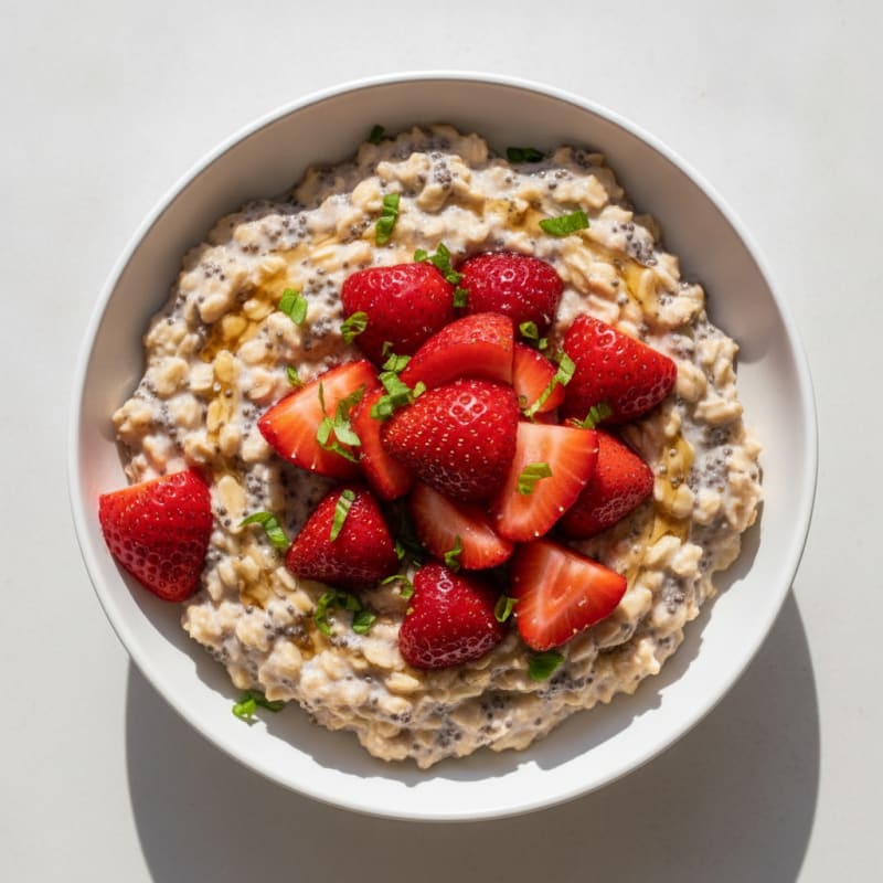 Strawberry Shortcake Overnight Oats