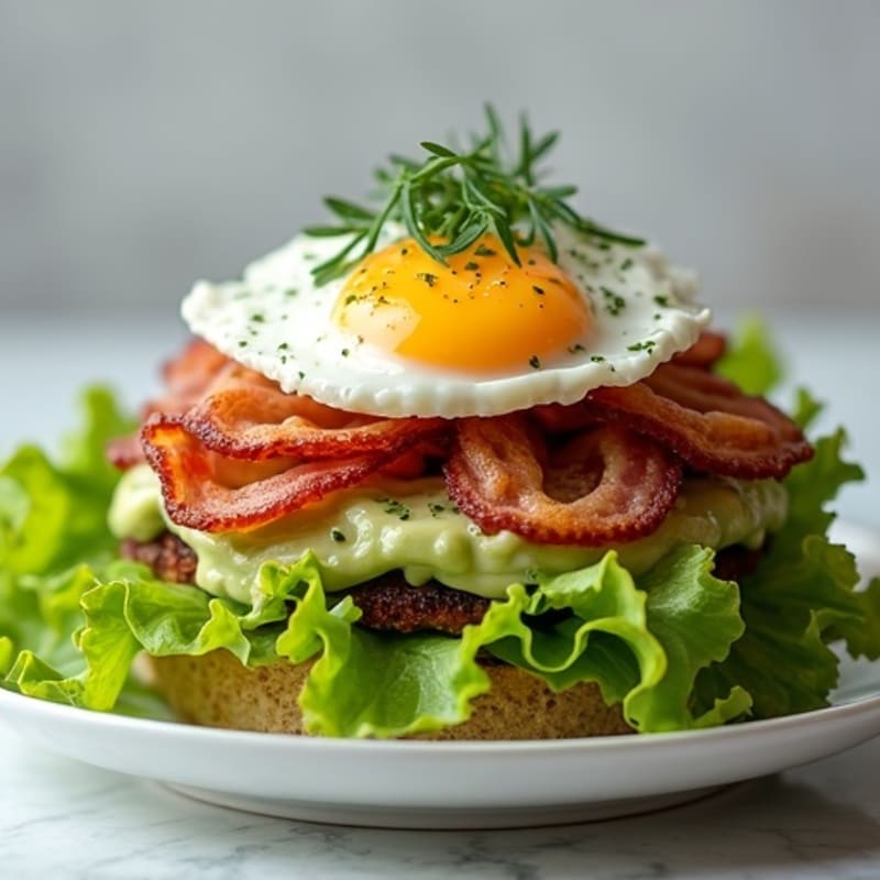 Crispy Turkey Bacon Lettuce Stack with Herb Aioli