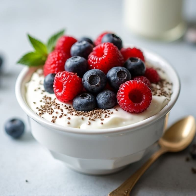 Creamy Greek Yogurt with Mixed Berries