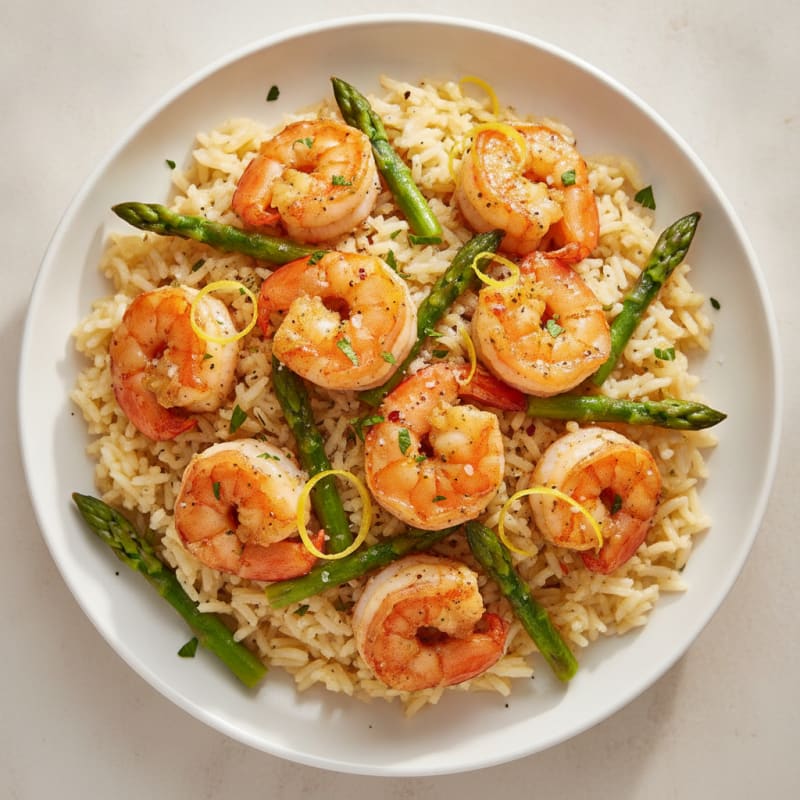 Garlic Butter Shrimp with Lemon Rice
