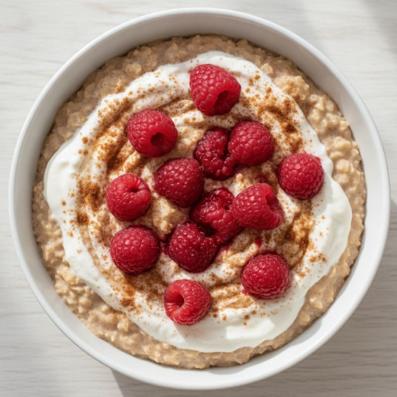 Greek Yogurt Protein Oats with Vanilla Protein Powder