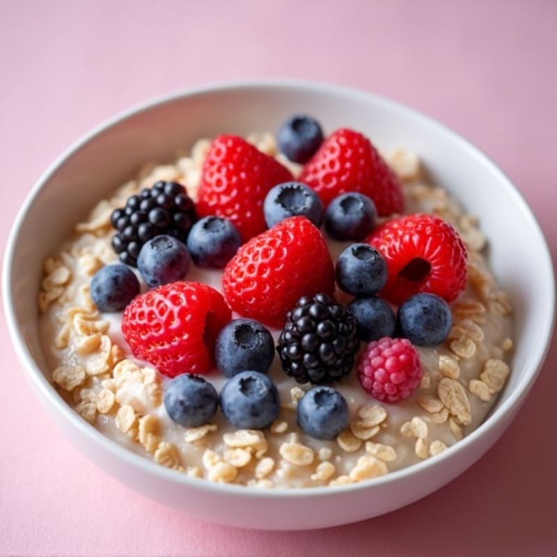 Creamy Berry Protein Oatmeal