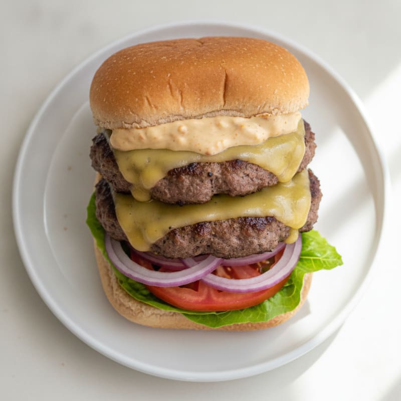 Classic Double Cheeseburger with Special Sauce