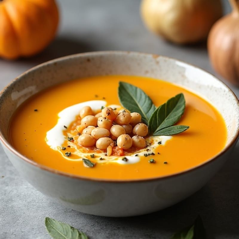 Cozy Butternut Squash Soup with Crispy Sage