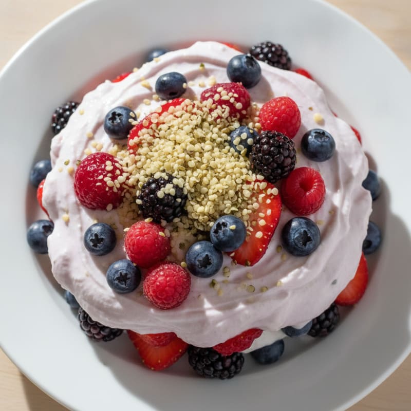 Greek Yogurt Protein Parfait with Mixed Berries