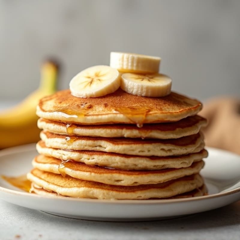 Fluffy Banana Protein Pancakes with Warm Cinnamon Bananas
