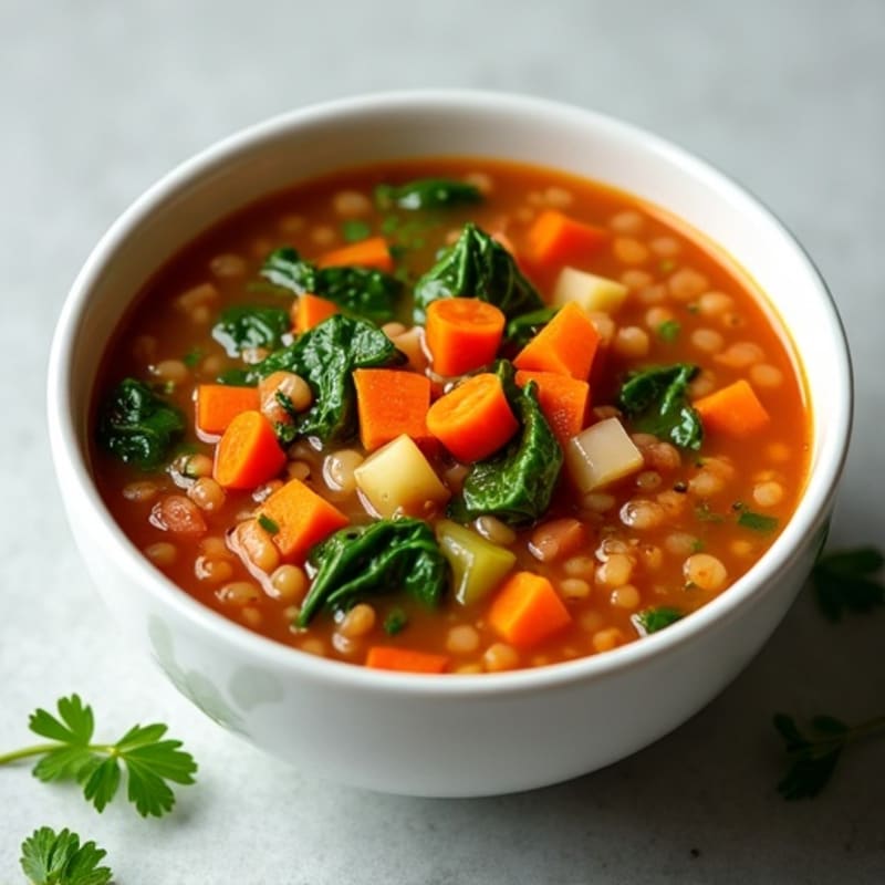 Hearty Vegetable Lentil Soup with Fresh Herbs