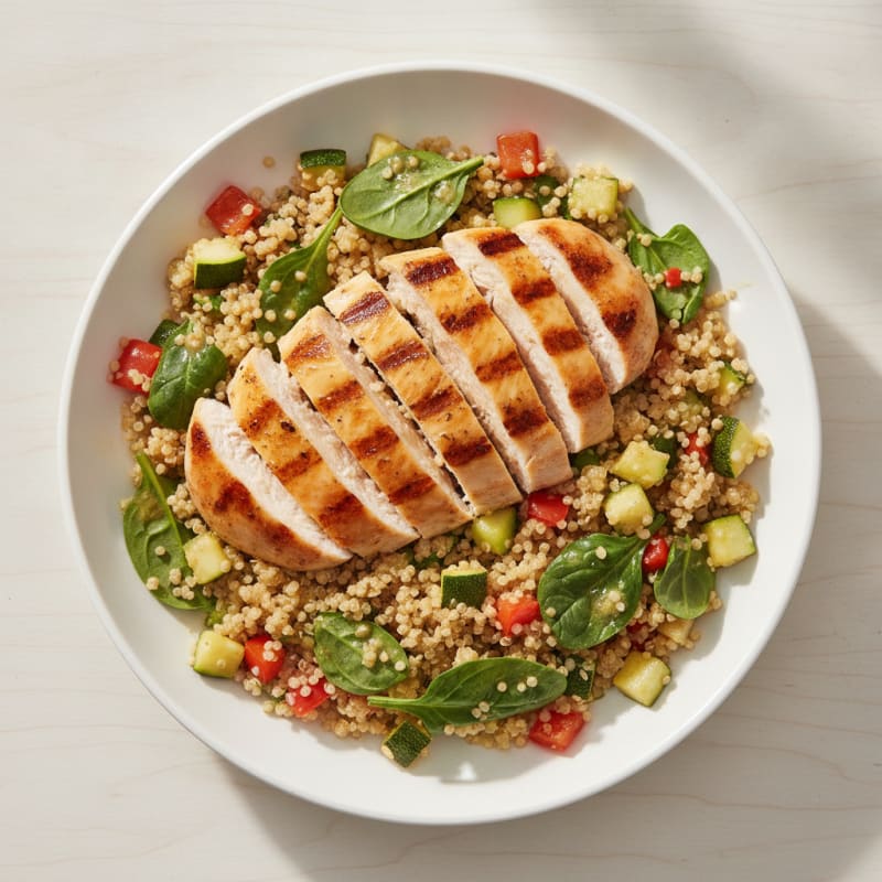 Grilled Chicken and Quinoa Vegetable Bowl