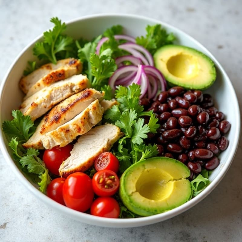 Crisp Avocado and Black Bean Salad with Tangy Lime Dressing
