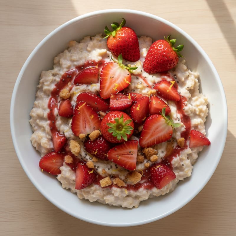 Strawberry Shortcake Overnight Oats