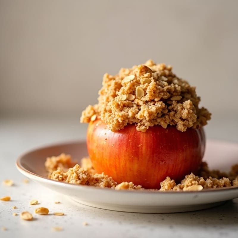 Baked Apple Crumble with Crispy Oat Topping