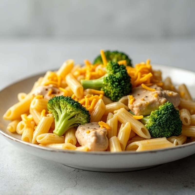 Creamy Cheesy Chicken and Broccoli Pasta Bake