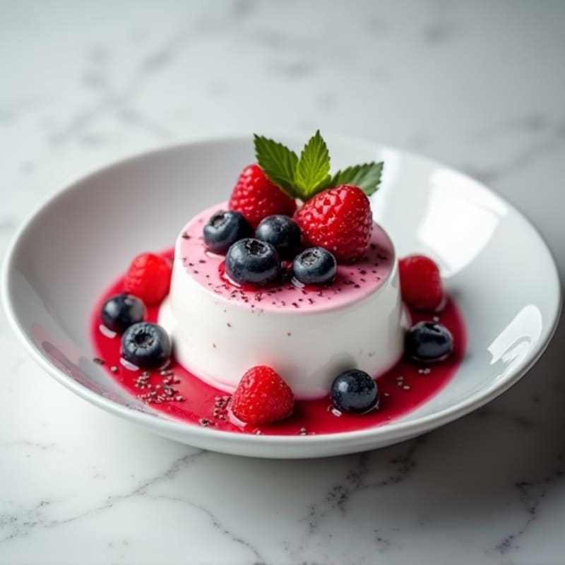 Silky Greek Yogurt Protein Pudding with Berries