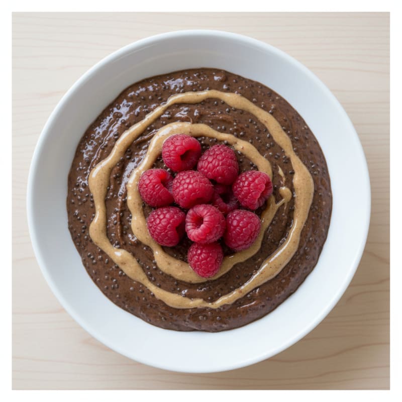 Silky Chocolate Protein Pudding with Chia Seeds