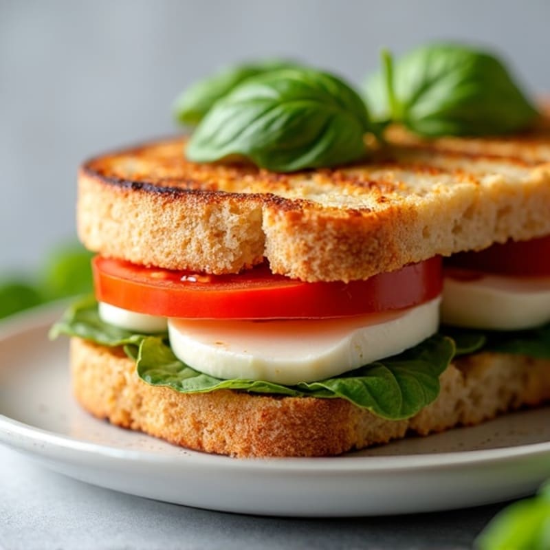 Fresh Mozzarella, Tomato, and Basil Grilled Sandwich
