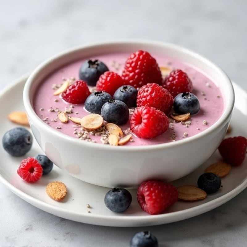 Creamy Greek Yogurt Protein Pudding with Mixed Berries