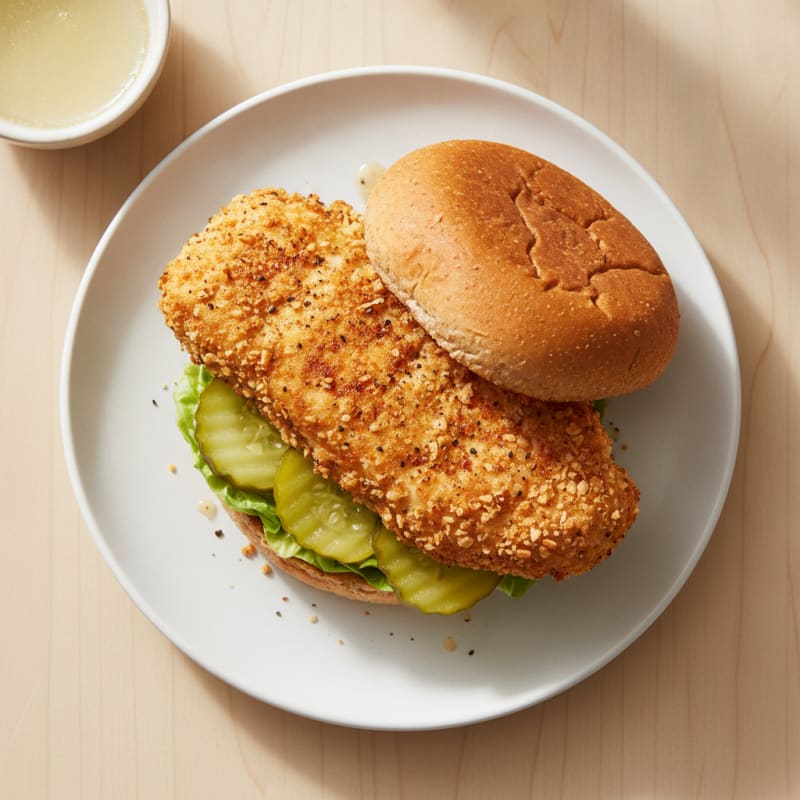 Pickle-Brined Golden Chicken Sandwich