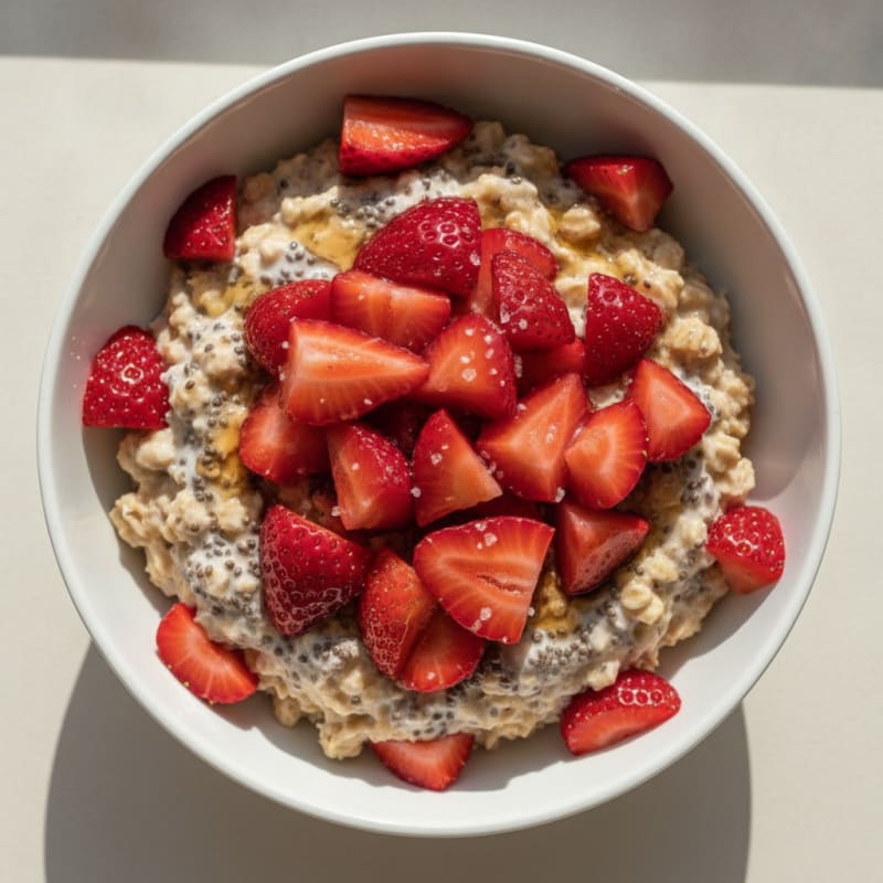 Strawberry Shortcake Overnight Oats