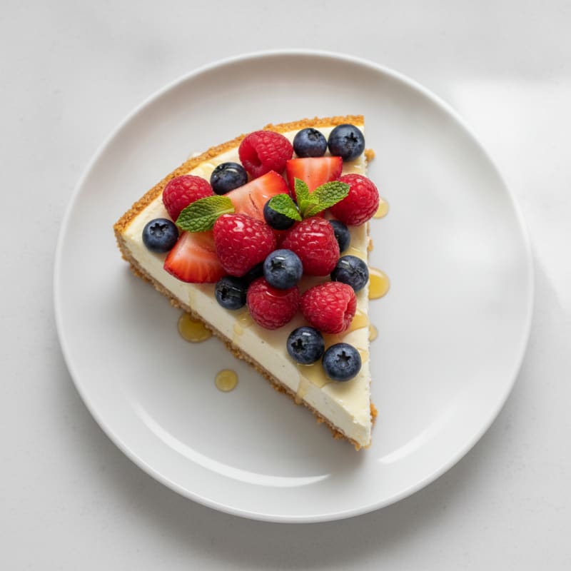 Greek Yogurt Protein Cheesecake with Fresh Berries